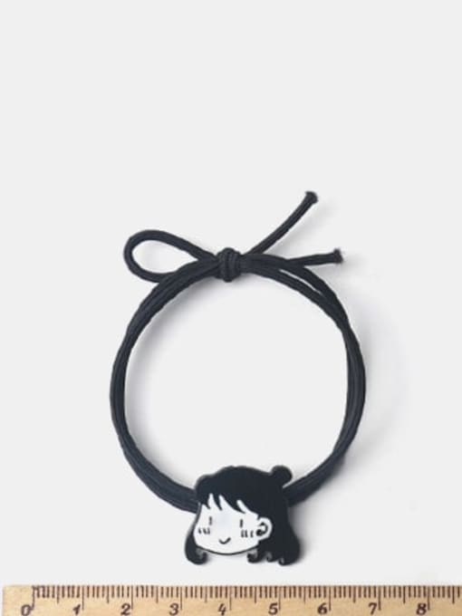 JoChic Alloy Enamel Cute Magnet Boy Magnet Girl  Black Hair Rope 2