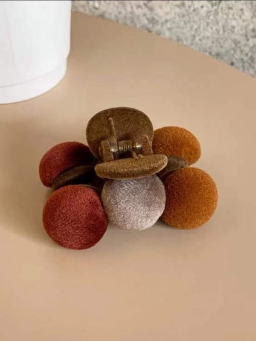 Orange brown ball Vintage Hairball bangs side clip/Hair Barrette/Multi-Color Optional