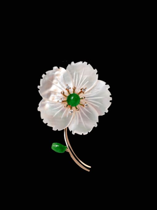 XIXI Alloy Shell Flower Trend Brooch
