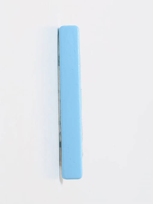 Light blue slender hairpin 8x65mm PVC Cute Geometric Hair Barrette