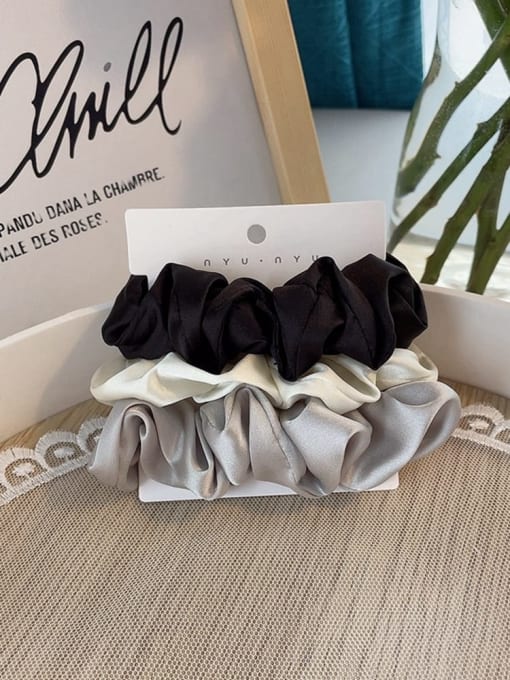 I black and white grey SilTrend Silk solid color Hair Barrette/Multi-Color ptional