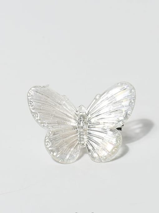 White transparent butterfly 30x40mm Plastic Cute Butterfly Hair Barrette/Multi-color optional