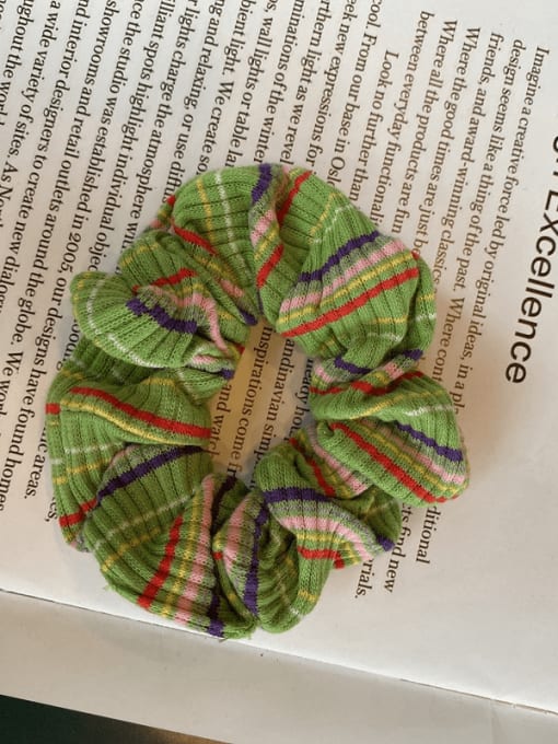 Grass green Vintage Knit pinstripes Hair Barrette/Multi-Color Optional