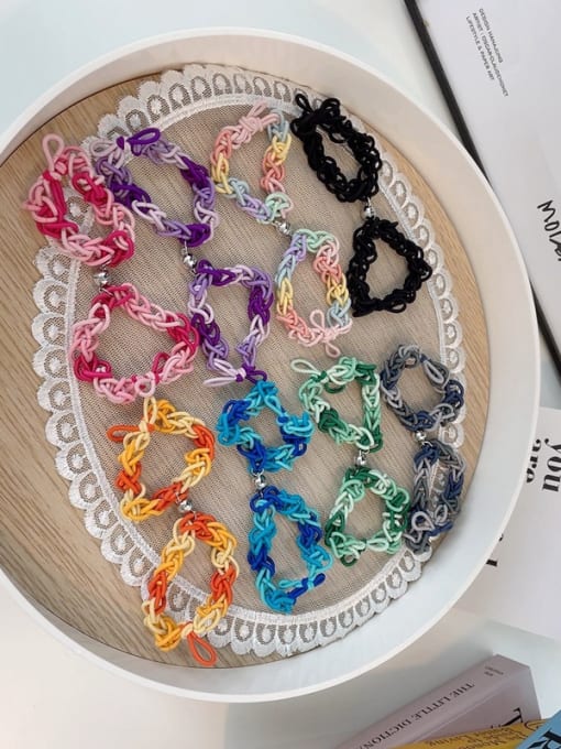 COCOS Cute Elastic rope Weave dual bracelet/ Hair Rope /Multi-Color Optional 3