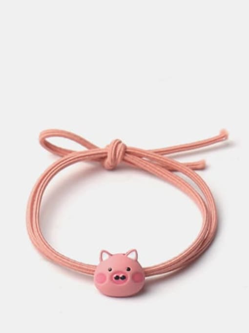 Pink pig Cute Light Pink Rabbit Yellow Duckling Pink Pig Hair Rope