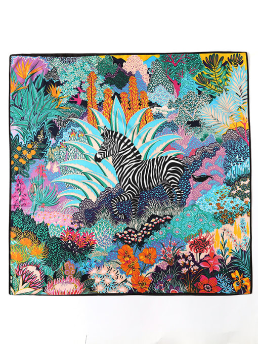 Silk Story Women Spring Polyester Animal Print 90*90cm Square Scarf 1