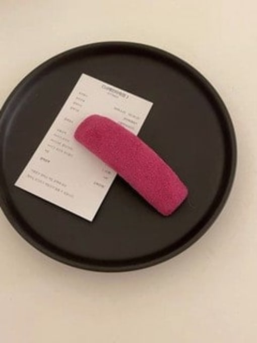 Pink Minimalist  Suede sponge Hair Barrette/Multi-Color Optional