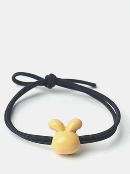 Yellow glossy rabbit Cute Icon Hair Rope