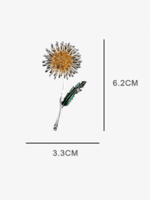 XIXI Alloy Enamel Dandelion Flower Trend Brooch 3
