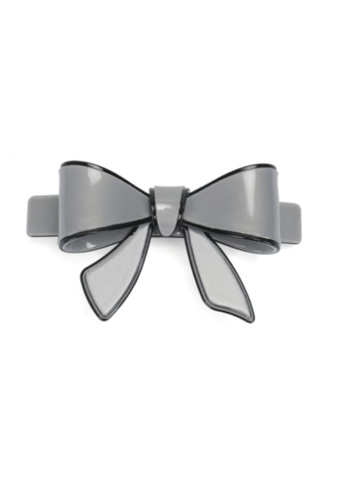 grey Cellulose Acetate Minimalist Butterfly Hair Barrette