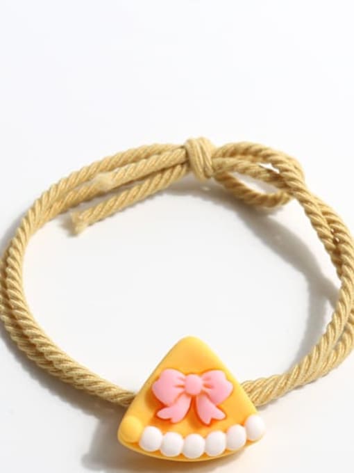 Yellow cake Elastic rope Cute Triangle Hair Rope