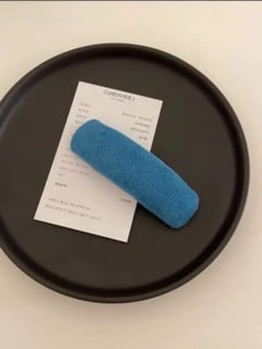 Sea blue Minimalist  Suede sponge Hair Barrette/Multi-Color Optional