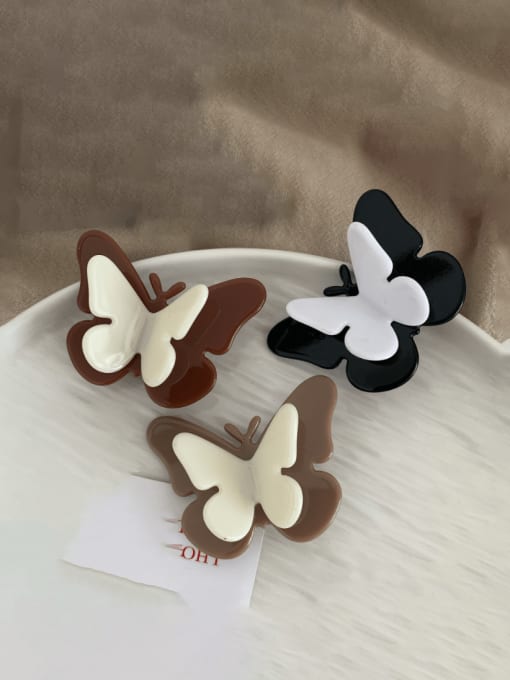 COCOS Cellulose Acetate Trend Butterfly Alloy Hair Barrette 3