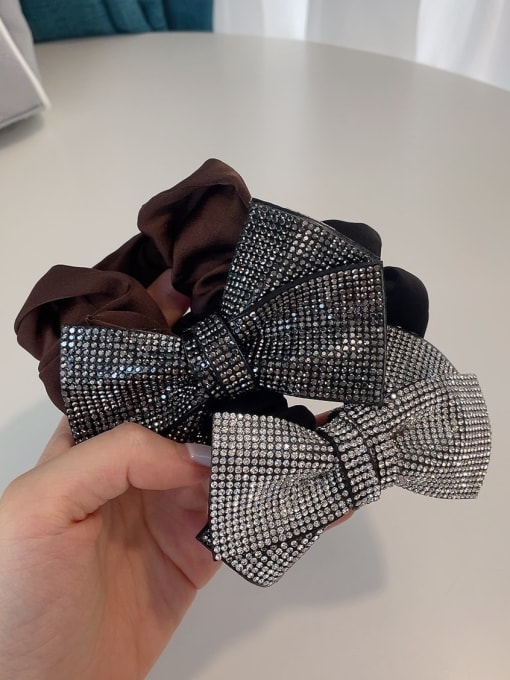 COCOS Luxury  Rhinestone fabric bow tie Hair Barrette/Multi-Color Optional 2