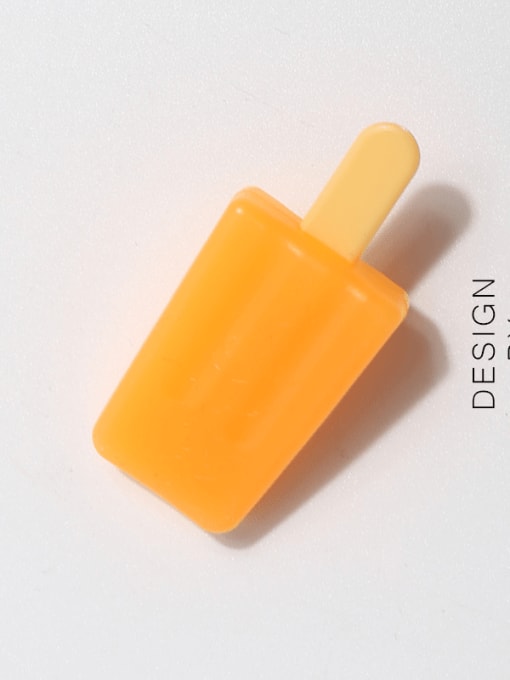 Orange Popsicle 6x2cm Plastic Cute Geometric Alloy Hair Barrette