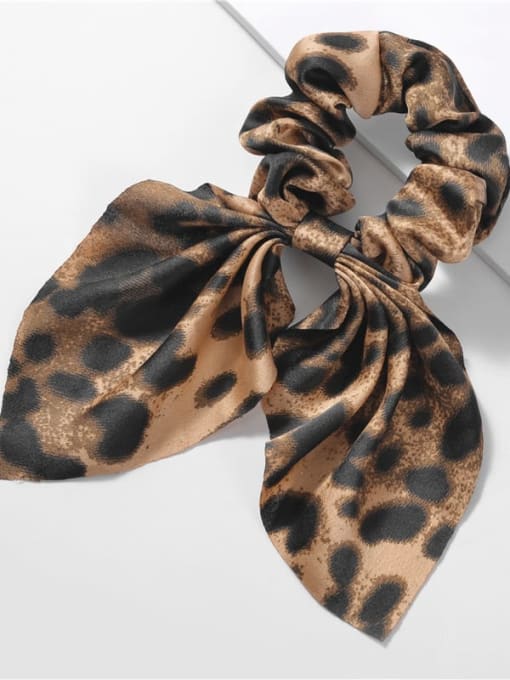 YMING Vintage Fabric Leopard Print Scarf Swallowtail Scarf Hair Barrette/Multi-Color Optional 2