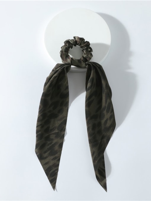 F009GR Vintage Fabric Wild Leopard Print Sexy Swallowtail Streamer Hair Barrette/Multi-Color Optional