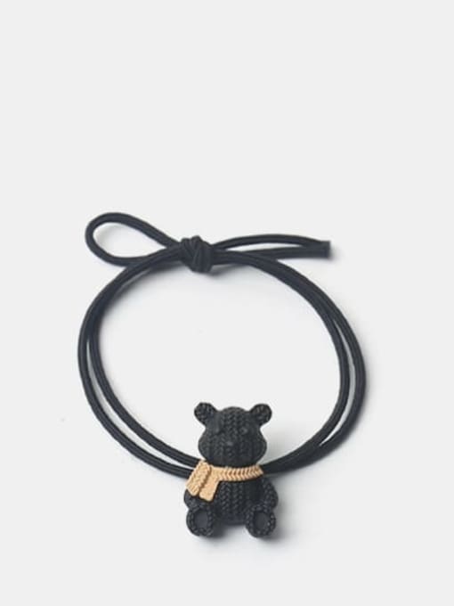 black Alloy Cute Bear  Hair Rope
