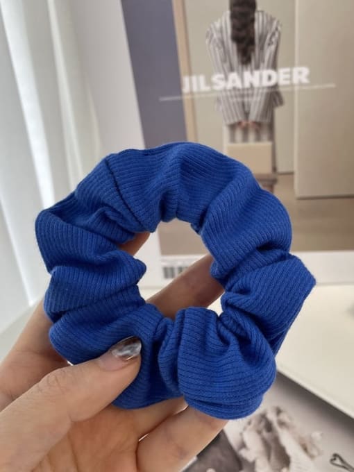 Large intestine hair circle Fashion Sponge bow Hairband Hair Clip/Klein Blue