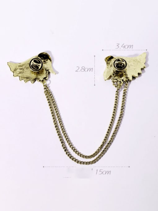 XIXI Alloy Angel Wings Vintage Tassel Brooch 2
