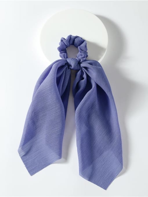 S060PUR Minimalist Yarn Gold silk tulle ribbon square scarf Hair Barrette/Multi-Color Optional