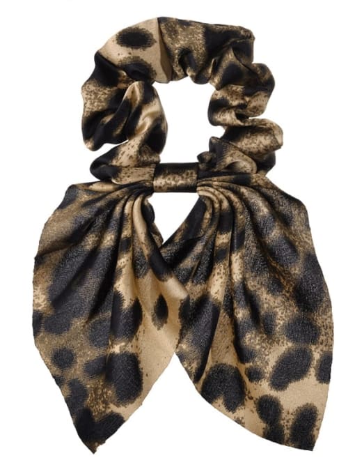 YMING Vintage Fabric Leopard Print Scarf Swallowtail Scarf Hair Barrette/Multi-Color Optional 0