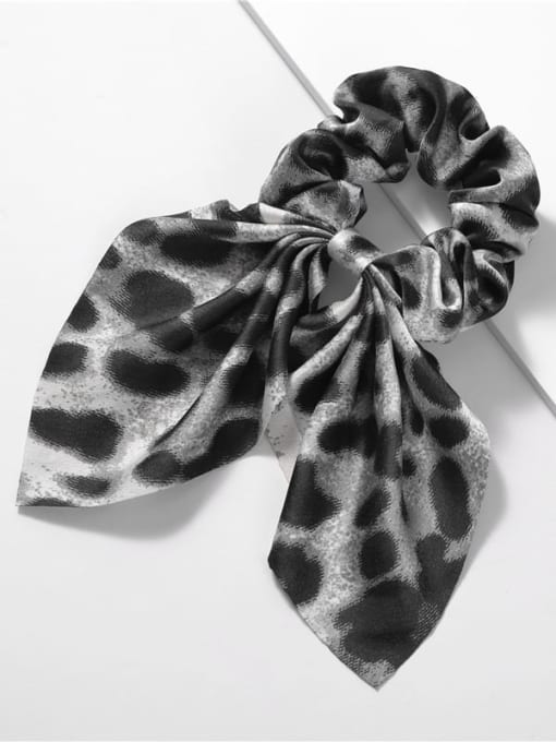 F030BK Vintage Fabric Leopard Print Scarf Swallowtail Scarf Hair Barrette/Multi-Color Optional