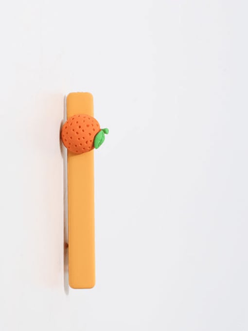 Orange long hairpin 11x65mm PVC Cute Geometric Hair Barrette