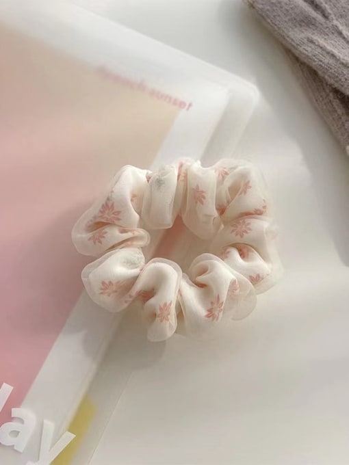 Small rice white Yarn Vintage double layer Flower Hair Barrette/Multi-color optional