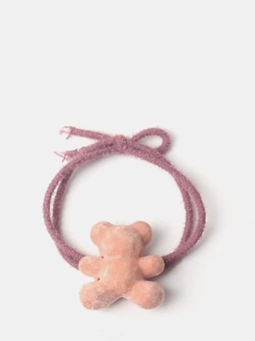 Pink Plush wide bear Cute Multi Color Plush Wide Bear Hair Rope