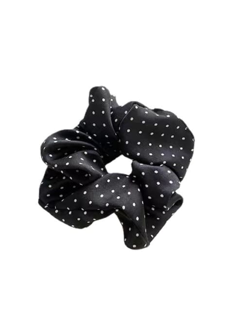 COCOS Satin Minimalist Flower Black And White Dots  Hair Circle 2