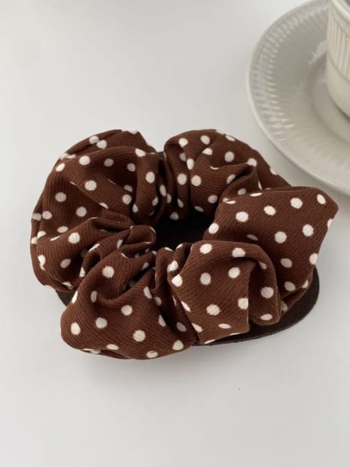Deep coffee Vintage Fabric Temperament polka dots Hair Barrette/Multi-Color Optional