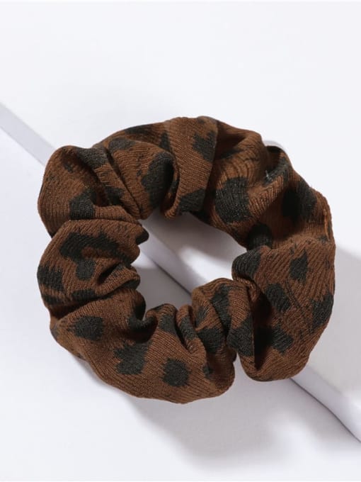 YMING Vintage corduroy Leopard camouflage contrast color go out all-match Hair Barrette/Multi-Color Optional 3