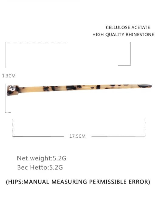 Shallow hawksbill Cellulose Acetate Minimalist Multi Color Hair Stick