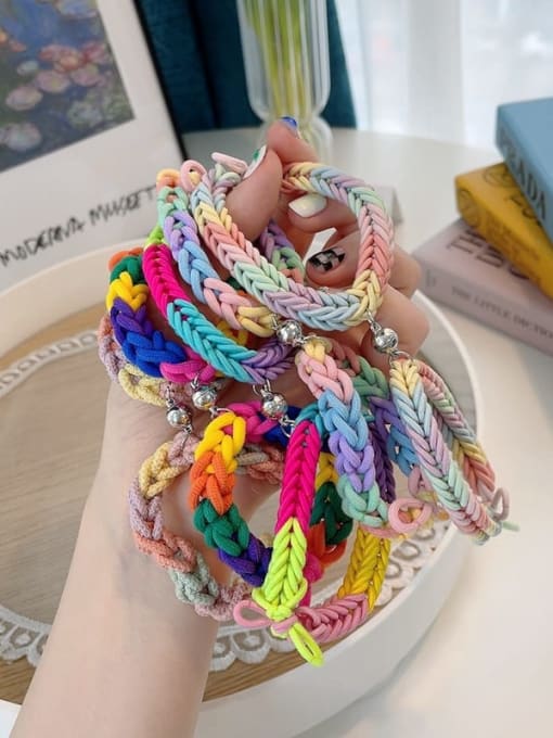 COCOS Cute Elastic rope Weave magnet couple bracelet /Hair Rope/Multi-Color Optional 2