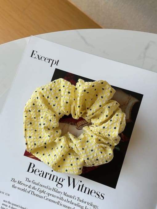 yellow Cute candy polka dots fabric Hair Barrette/Multi-Color Optional