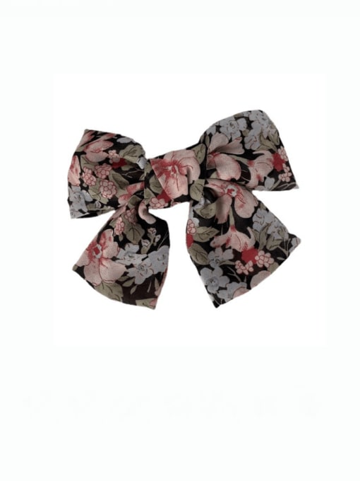 COCOS Fabric Minimalist Floral Bowknot Scrunchies Barrette 2