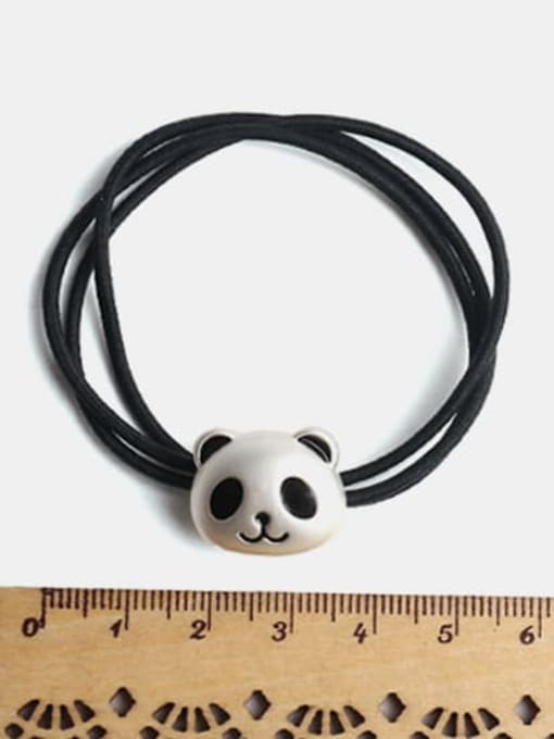 JoChic Cute Panda Enamel Alloy Black Hair Barrette 1