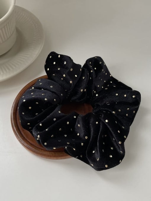 black Vintage velvet polka dots Hair Barrette/Multi-Color Optional