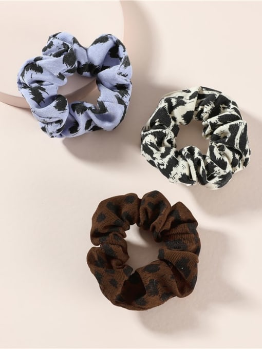 YMING Vintage corduroy Leopard camouflage contrast color go out all-match Hair Barrette/Multi-Color Optional 1