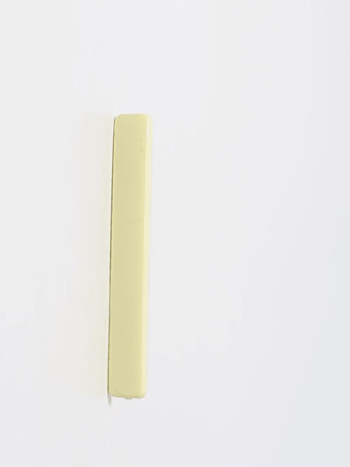 Light yellow slender hairpin 8x65mm PVC Cute Geometric Hair Barrette