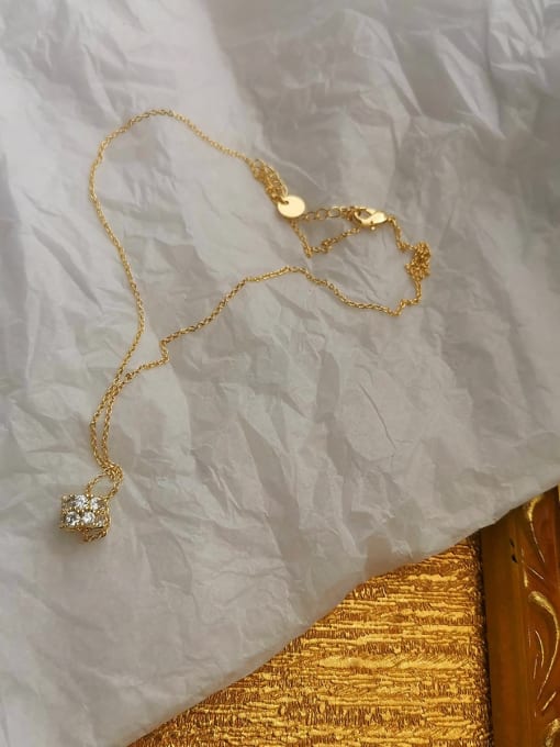 14k Gold Plating Copper Alloy Locket Dainty Trend Korean Fashion Necklace
