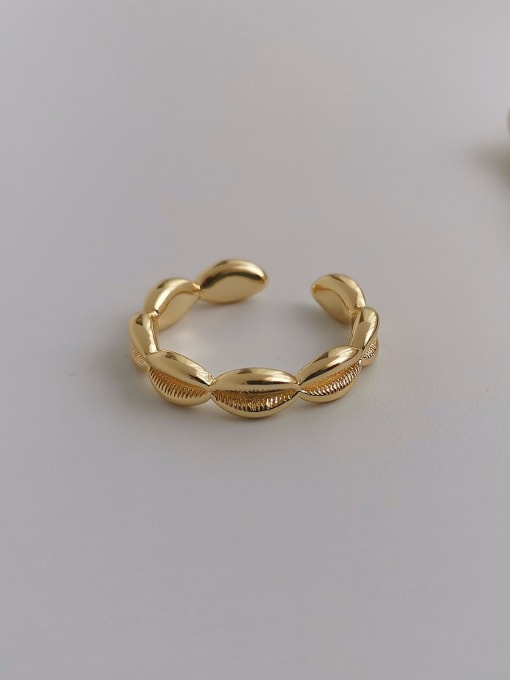 14K gold Copper Alloy Flower Minimalist Fashion Ring