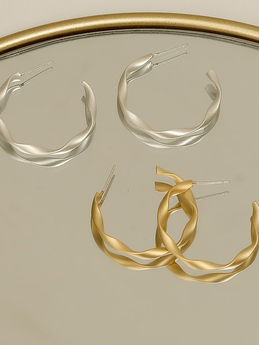 HYACINTH Copper Alloy Round Minimalist Stud Trend Korean Fashion Earring 1