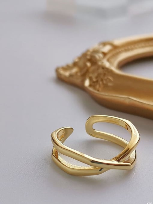 14k Gold Plating Copper Alloy Geometric Minimalist Fashion Ring