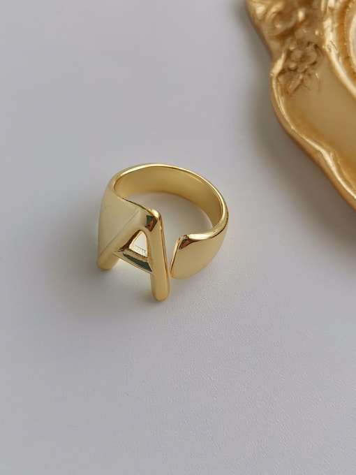 14k Gold Plating Copper Alloy Number Dainty Fashion Ring