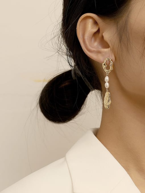 HYACINTH Copper Alloy Freshwater Pearl Trend Korean Fashion Earring 2