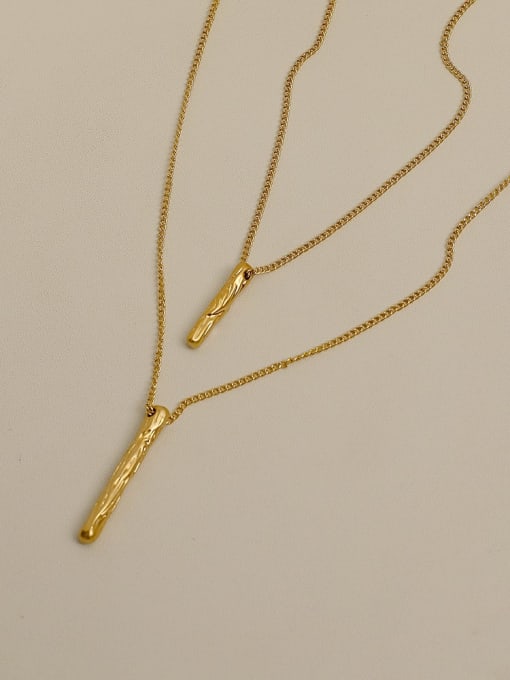Nostalgic gold Copper Alloy Geometric Multi Strand Trend Korean Fashion Necklace