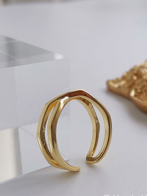 HYACINTH Copper Alloy Geometric Minimalist Fashion Ring 2