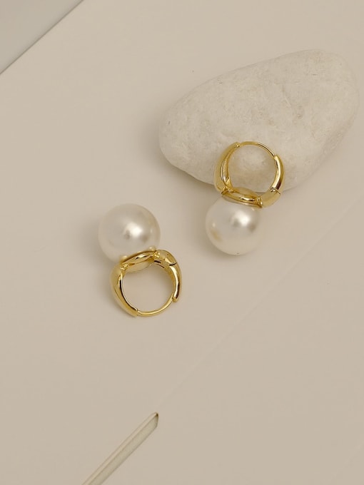 HYACINTH Copper Alloy Imitation Pearl Geometric Trend Korean Fashion Earring 1